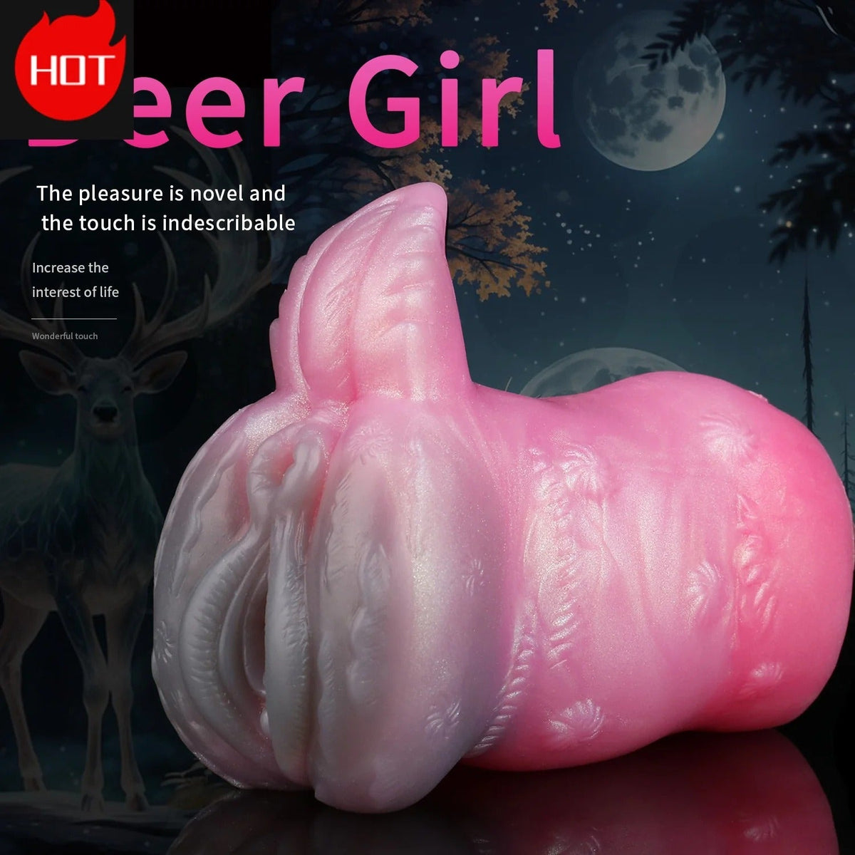 Pink realistic male masturbator with detailed textured interior and soft silicone exterior