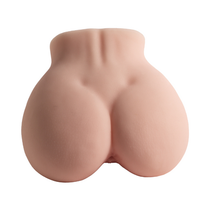 Realistic flesh-toned male masturbator shaped like curvy female buttocks with detailed texture