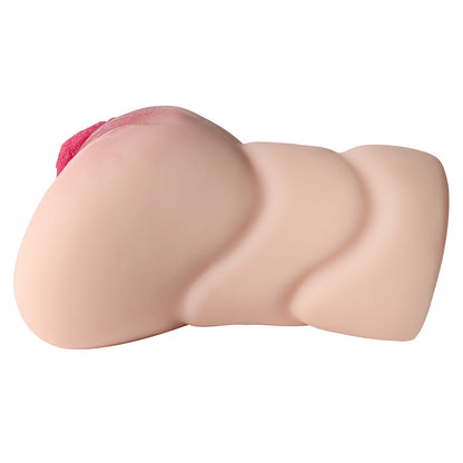 Realistic male masturbator with smooth skin texture, natural curves, and detailed pink labia for enhanced pleasure