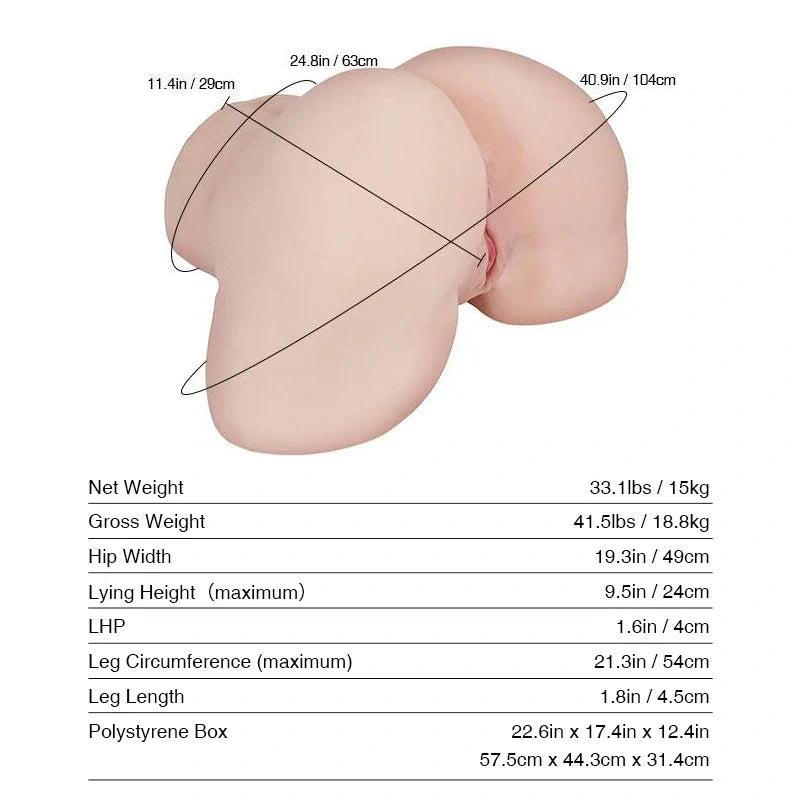 Tantaly Rosie: 33LB Durable Real Life Big Ass Sex Doll - RealVagina