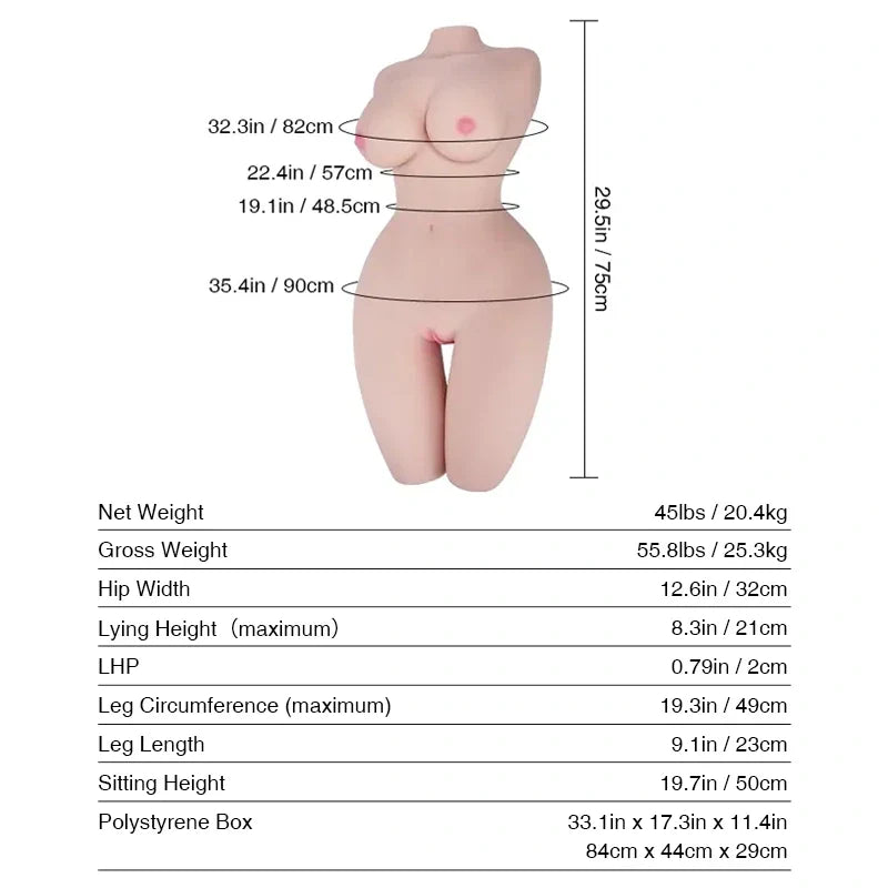 Ruka Momoto: 45LB Obokozu Japanese Sex Doll Life Size with Tantabosom - RealVagina