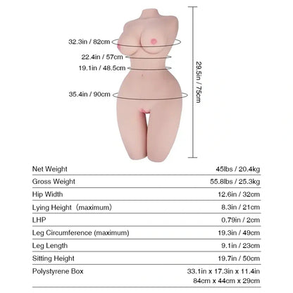 Ruka Momoto: 45LB Obokozu Japanese Sex Doll Life Size with Tantabosom - RealVagina