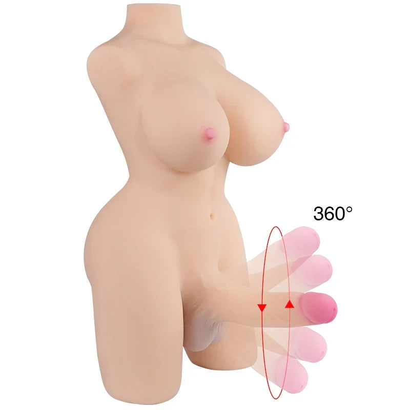 Tantaly Sarina: 20LB Trans Sex Doll Torso with Big Dick,Soft tits - RealVagina